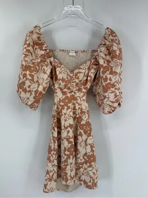 Lovers‎ + Friends Kacey Mini Dress in Carmel Brown Floral Print Size xs thumbnail 4