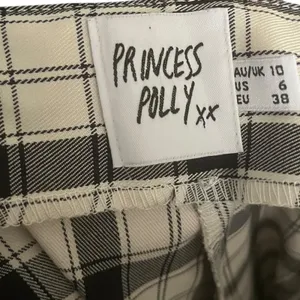 Princess Polly Euros‎ Plaid Wide Leg Trousers Pants Size 6 Black Cream Checkered thumbnail 5