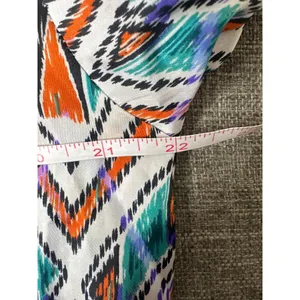 Cowgirl Up Womens Colorful Southwestern Aztec Print Blouse Large Blue Orange thumbnail 6
