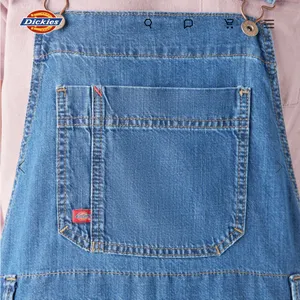 Dickies Heritage Bib Denim Overalls Medium Stone Wash Blue thumbnail 6