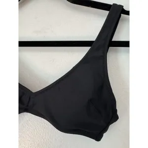 NWT Aerie Real Good Scoop Neck Black Bikini Top Women’s Size XXS thumbnail 3