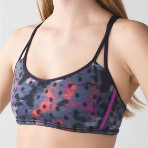 Lululemon Lighten‎ Up Bra Windy Blooms Regal Plum Multi / Naval Blue /Alarming 8 thumbnail 1