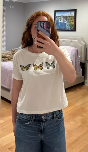 Garage Butterfly Crop Top thumbnail 1