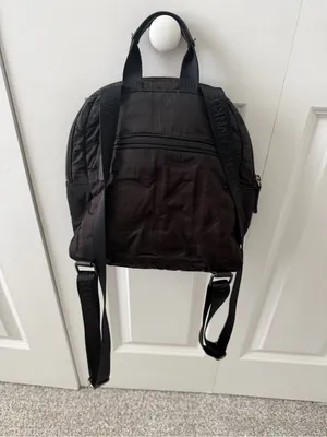 Calvin Klein Black Minimalist Nylon Mini Backpack Purse thumbnail 3