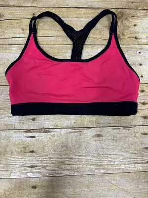Lorna Jane Women’s Black Mesh Racerback Sports Bra with Red Underlay Size XS(?) thumbnail 5