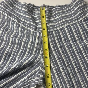 C EST 1946 Striped Wide‎ Leg Linen Blend Pants Medium Beachy Coastal Hippie Boho thumbnail 6