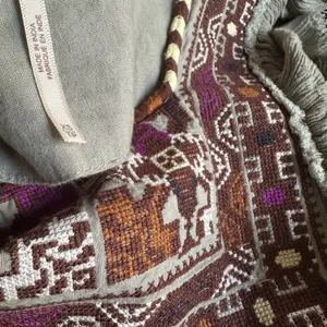 Free People Embroidered Boho Dress Aztec Southwestern Cottage Babydoll Sage Fall thumbnail 7