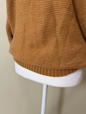 TCEC Ribbed Off Shoulder Soft Sweater 3/4 Length Sleeve Gold Size Medium thumbnail 6