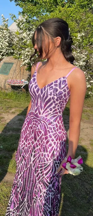 Jovani Purple Prom Dress thumbnail 1