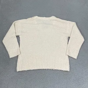 NA-KD‎ Knitted Sweater Women M Ivory Scoop Neck Pullover NWT thumbnail 4