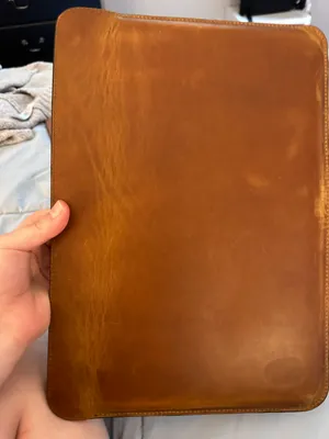 Leather M2 macbook computer case Brown thumbnail 4