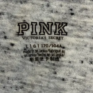 Pink Victoria's Secret Grey Space Dye Preppy ‎ Comfy Crop Top Womens Large Retro thumbnail 4