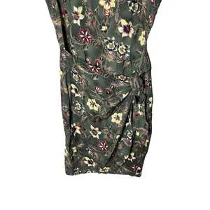 Vintage Tickets 90s Green Floral Print Wrap Dress‎ Size 5/6 thumbnail 3