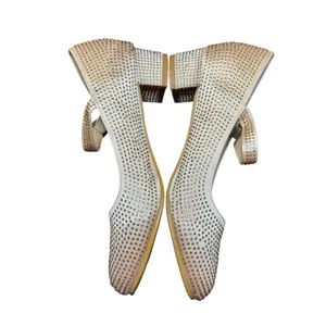 Badgley Mischka Shoes Womens Size 5 Ivory Block‎ Heel Mary Jane Rhinestone Dress thumbnail 4