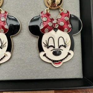 Disney BAUBLEBAR Minnie Mouse Large Black & Red Earrings New thumbnail 3