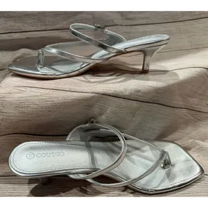 Coutgo Women's Square Open Toe Low Heel Sandals NIB Size 11 thumbnail 5