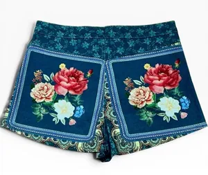 FARM‎ Rio Brazil Floral Paisley Print Shorts Boho Festival XS S RARE thumbnail 1