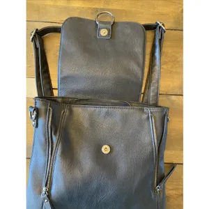 Darcy Marks London Backpack Womens Size Medium Black Vegan Leather Edgy Bag thumbnail 4