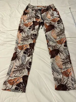 Amorosa Leaf Fauna Faux Suede Pants - Brown Tones - NWT - Size S-L (estimated) thumbnail 3