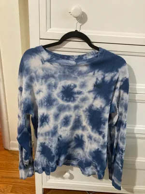 Vans Blue Tie Die Long Sleeve thumbnail 1