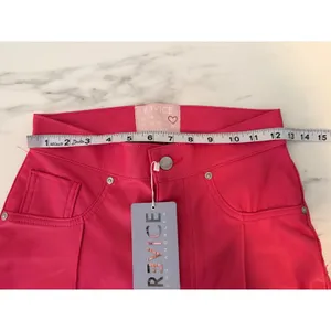 Revice Denim‎ Venus Flares Pink Halo Vegan Leather Star Seam Pants Womens 27 NEW thumbnail 11