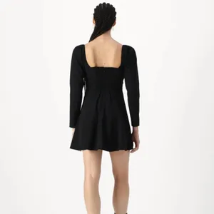 NWT Abercrombie & Fitch portrait day dress black sz L‎ thumbnail 2