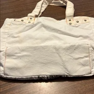 True Religion Canvas Tote Bag Magnetic Closure Floral Buddha Boho thumbnail 3