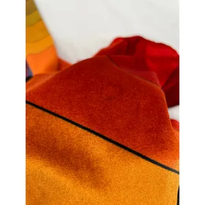 Aviator Nation Sunrise Velvet Sweatpant Joggers Sunset Velour Orange Red Size M thumbnail 10