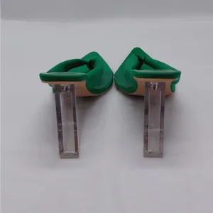Womens Wedge Heel Sandals Size 7 Green Wedding Cocktail Party Y2K Revival So Me thumbnail 8
