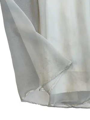 White Wedding Dress Beaded Empire Waist Flowy Evening Prom Size Small thumbnail 7