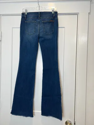 Joe's Jeans Deep Blue flawless the mustang Flared Wide-Leg Jeans size 28. thumbnail 7