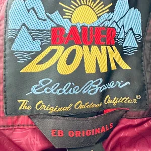Eddie Bauer Womens Retro 1936 Skyliner Red Plaid 80% Down‎ Puffer Zip Vest Large thumbnail 9