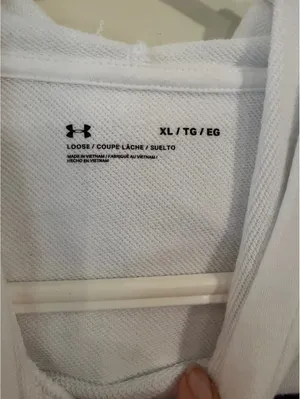 Under Armour White Hoodie Sweatshirt XL Loose Fit thumbnail 4