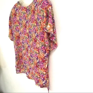 Vintage tangerine floral crewneck blouse M‎ thumbnail 3