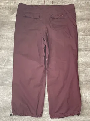 EASY MONEY SZ M Drawstring Cargo Pants - Burgundy thumbnail 2