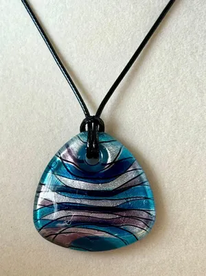 Murano Glass Necklace Blue thumbnail 1