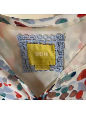 Anthropologie Maeve EUC Women's Watercolor Polka Dot Flutter Sleeve Dress XL thumbnail 4