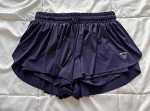 Luogongzi Navy Blue 2-in-1 Flowy Athletic Butterfly Shorts Womens Medium Active thumbnail 1