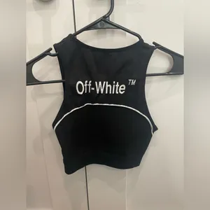 Off-White Black and White Athletic Logo Seamless Bra Size S-M thumbnail 3