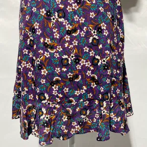 New Band Of The Free Floral Print Crossover Waist Mini Dress Purple Size Medium thumbnail 9