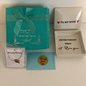 Breezy Valley To My Wife Ceramic Box & I Love You Heart Necklace In Gift Box NWT thumbnail 17