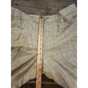 Vintage Carlisle Silk Wool Blend Textured Plaid Trouser Size 14‎ Lined thumbnail 13