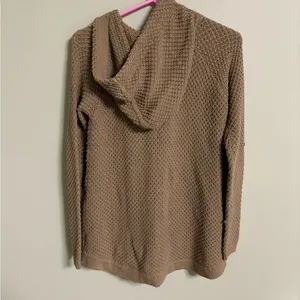 Anthropologie Sparrow Waffle Knit Cardigan Sweater Size Small Hooded Snap Button thumbnail 2