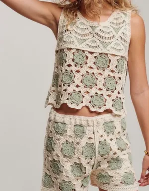 Crochet 2 piece out Green Size M thumbnail 2