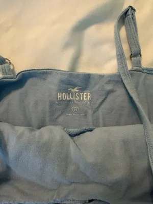 Hollister Blue Cropped Tank Top thumbnail 4