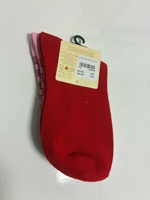 Anthropologie Striped and Solid crew socks (red/pink striped) New thumbnail 4