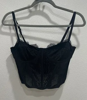 Urban Outfitters Black Lace Bustier Lace Top thumbnail 1