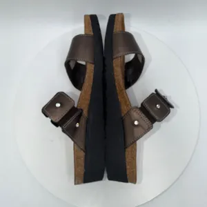 Naot Ashley Women Bronze Metallic Leather Rhinestone Slide Sandals Size 40 thumbnail 4