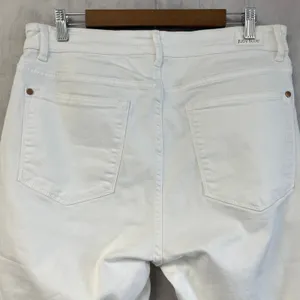 Judy Blue Skinny Fit Capri Jeans Women 14W White Stretch Coastal Preppy Minimal‎ thumbnail 4