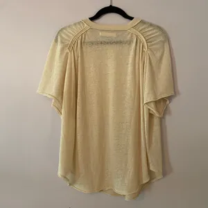 We The Free Cream Knit Short Sleeve Loungewear Top Oversized Women's size XS thumbnail 6